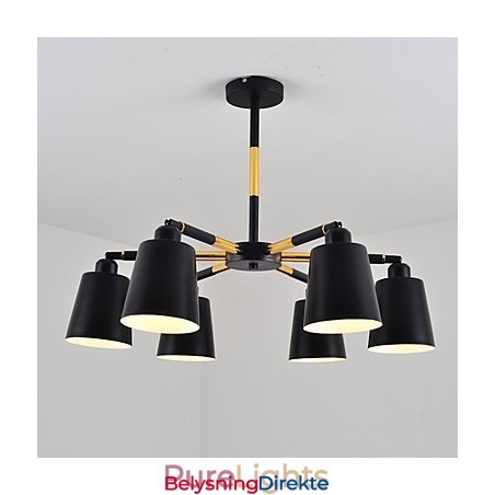 Tradisjonell, Klassisk Pendellampe I Tre, Bambus, I Ministil