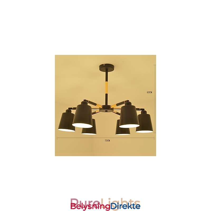 Tradisjonell, Klassisk Pendellampe I Tre, Bambus, I Ministil