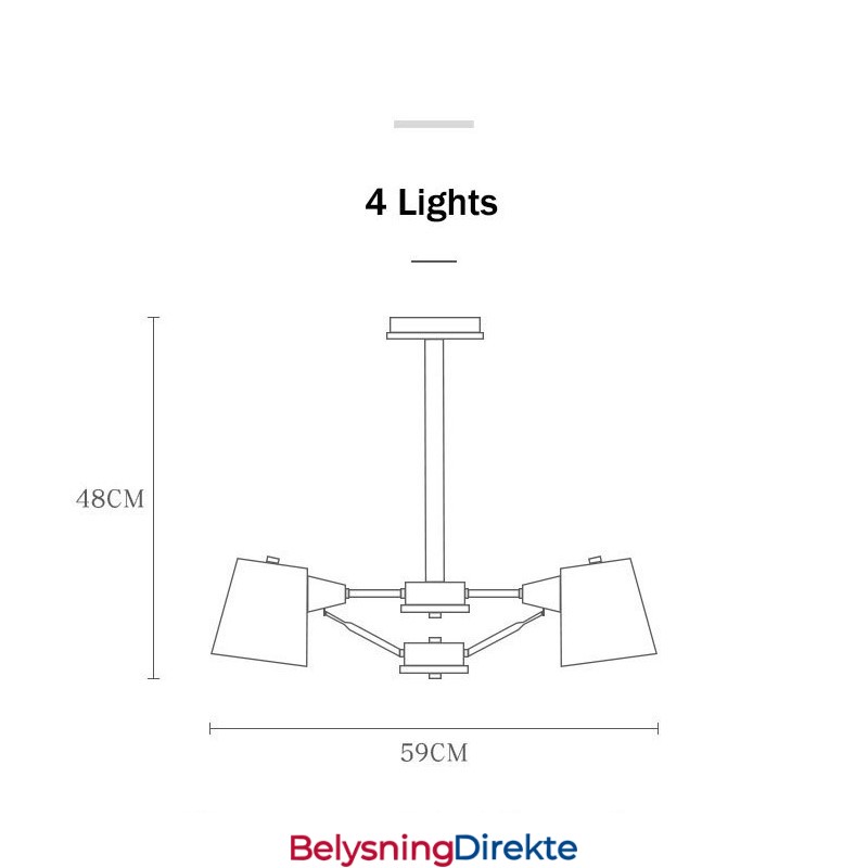 Lys Flerfarget Makrontre Vintage Maleri Metalllysekrone