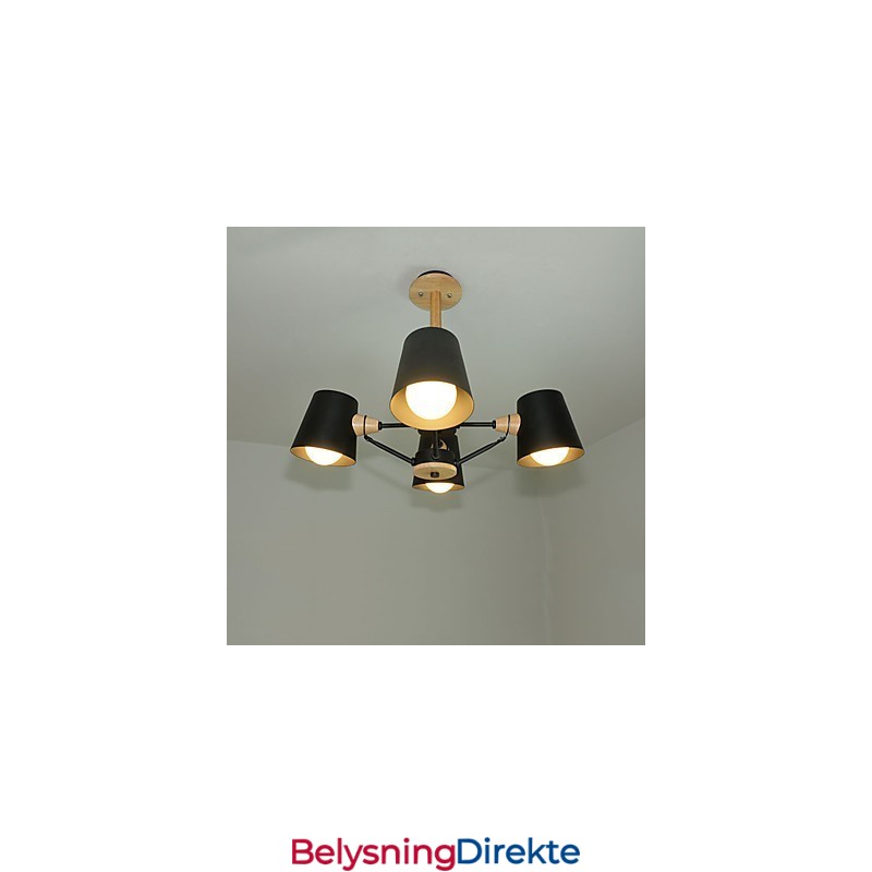 Lys Flerfarget Makrontre Vintage Maleri Metalllysekrone