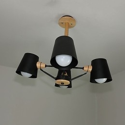 Lys Flerfarget Makrontre Vintage Maleri Metalllysekrone