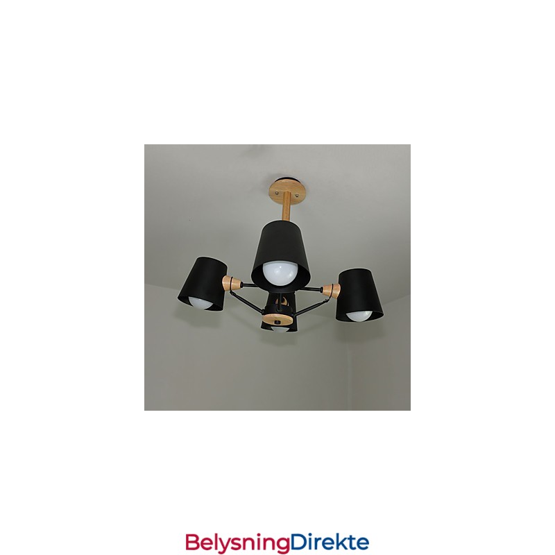 Lys Flerfarget Makrontre Vintage Maleri Metalllysekrone