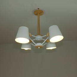 Lys Flerfarget Makrontre Vintage Maleri Metalllysekrone