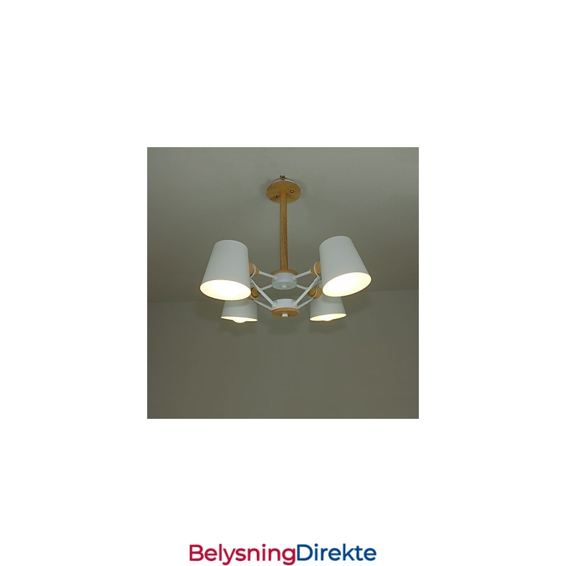 Lys Flerfarget Makrontre Vintage Maleri Metalllysekrone