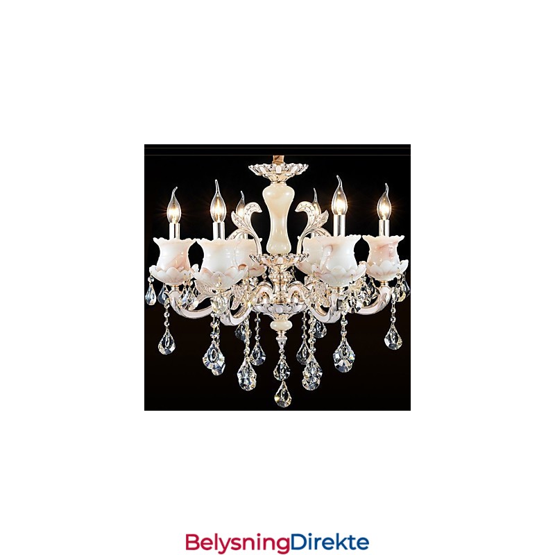 Europeisk Stil Sinklegering Krystall Pendellampe