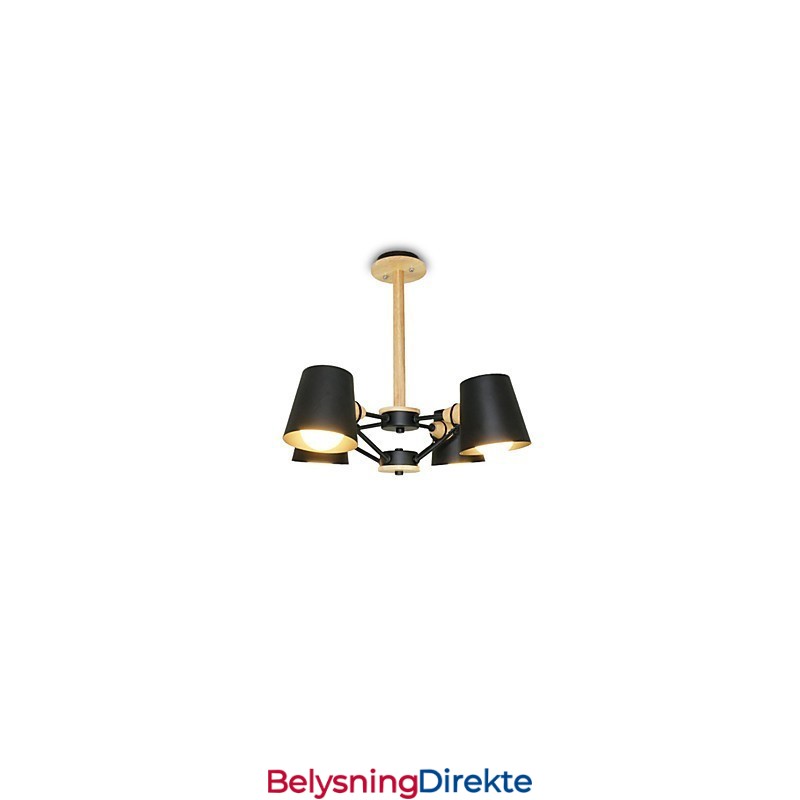 Lys Flerfarget Makrontre Vintage Maleri Metalllysekrone