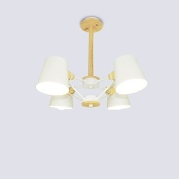 Lys Flerfarget Makrontre Vintage Maleri Metalllysekrone