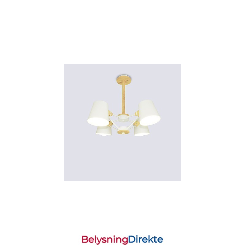 Lys Flerfarget Makrontre Vintage Maleri Metalllysekrone