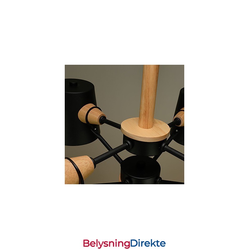 Lys Flerfarget Makrontre Vintage Maleri Metalllysekrone