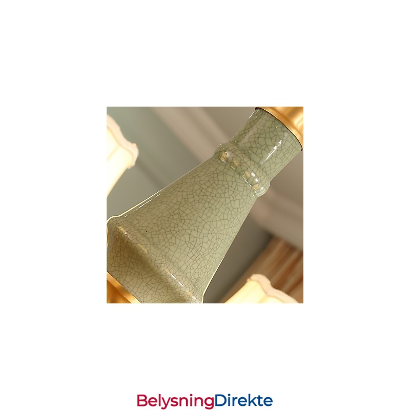 Dekorativ Lysekrone I Kobber I Jade Kp8