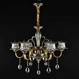 Rustikk Hyttemaling For Designere, Metall Innendørsbutikker, Lysekrone Med 2 Lyspærer