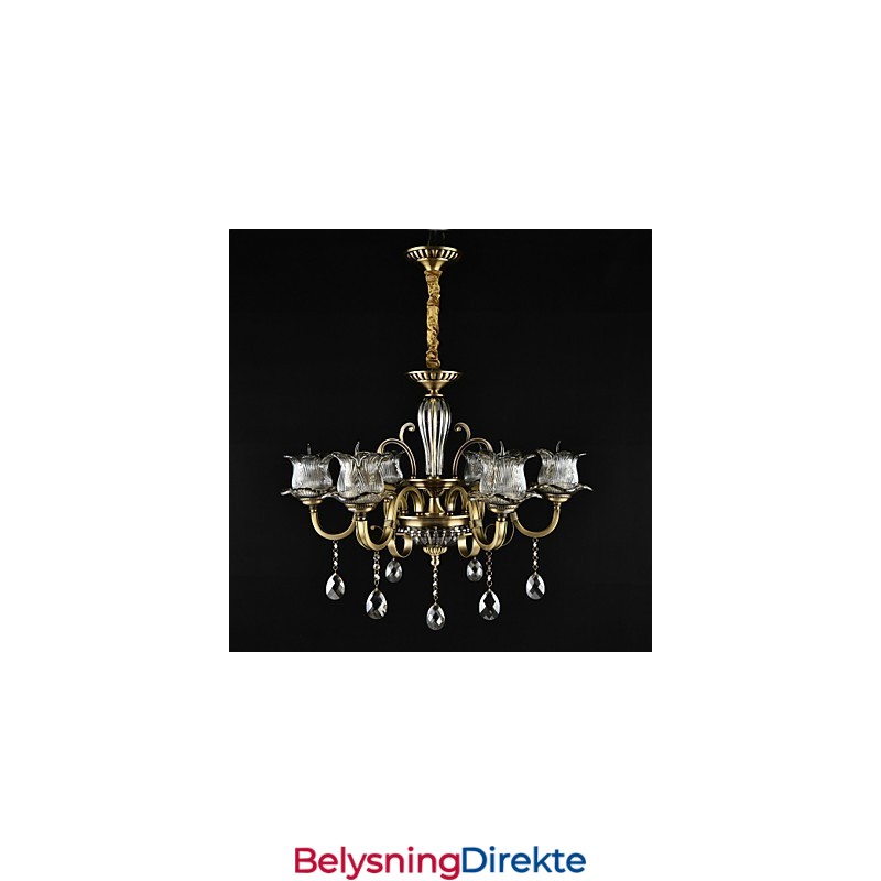 Rustikk Hyttemaling For Designere, Metall Innendørsbutikker, Lysekrone Med 2 Lyspærer