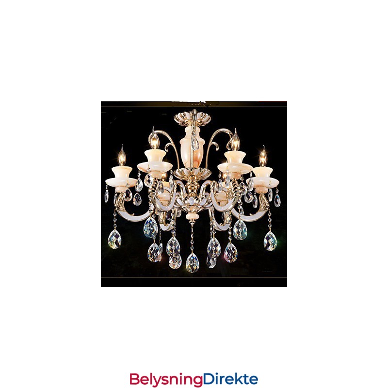 Europeisk Høykvalitets Jadekrystall Pendellampe Atmosfære Sinklegering Pendellampe Krystalllyslampe