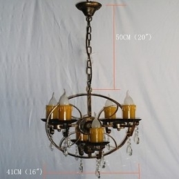 Rustikk Hytte Vintage Retro Country Globe Maleri Feature For Mini Style Designers Metalllysekrone