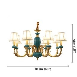 Dekorativ Lysekrone I Kobber, Jade, Kp