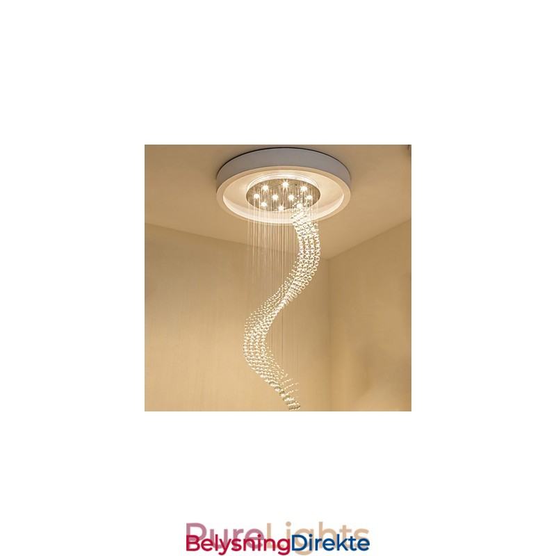 Moderne Krystall Takpendellampe Innendørs Lysekrone Hjem Hengende Belysning Lysekrone Lamper Armaturer 3W Varm Hvit Pære