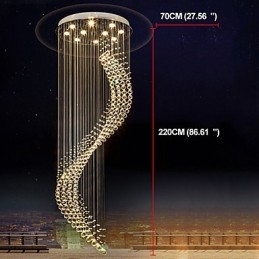 Moderne Krystall Takpendellampe Innendørs Lysekrone Hjem Hengende Belysning Lysekrone Lamper Armaturer 3W Varm Hvit Pære