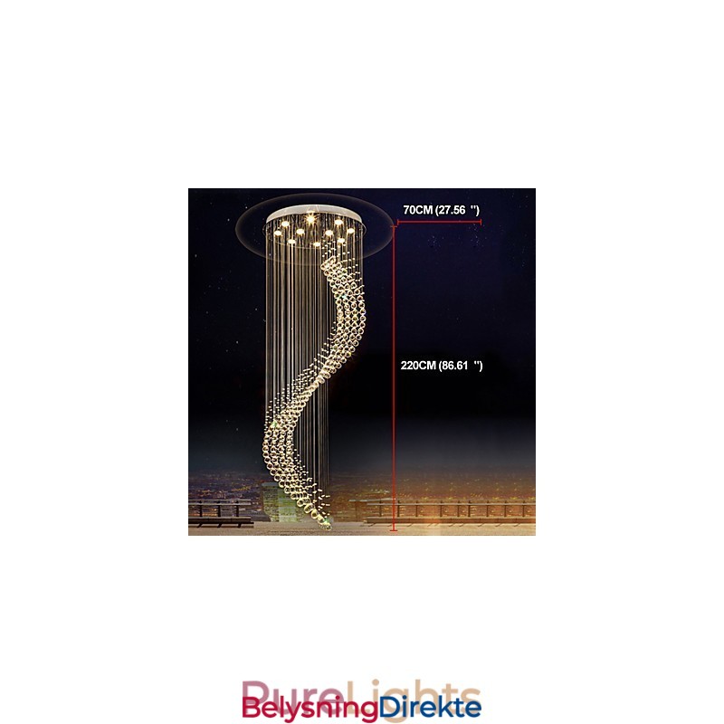 Moderne Krystall Takpendellampe Innendørs Lysekrone Hjem Hengende Belysning Lysekrone Lamper Armaturer 3W Varm Hvit Pære