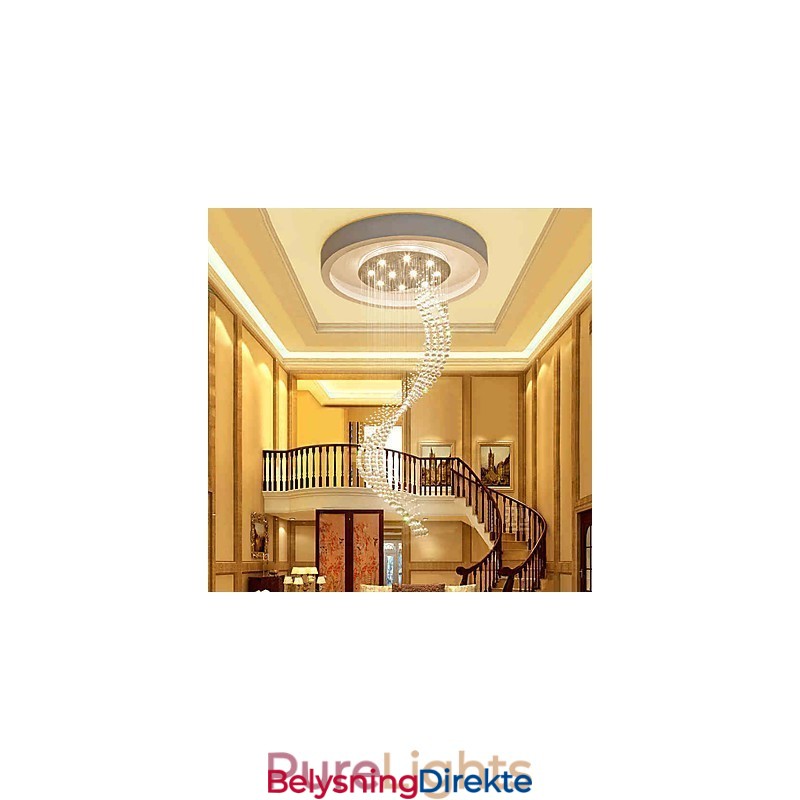 Moderne Krystall Takpendellampe Innendørs Lysekrone Hjem Hengende Belysning Lysekrone Lamper Armaturer 3W Varm Hvit Pære