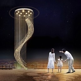 Moderne Krystall Takpendellampe Innendørs Lysekrone Hjem Hengende Belysning Lysekrone Lamper Armaturer 3W Varm Hvit Pære