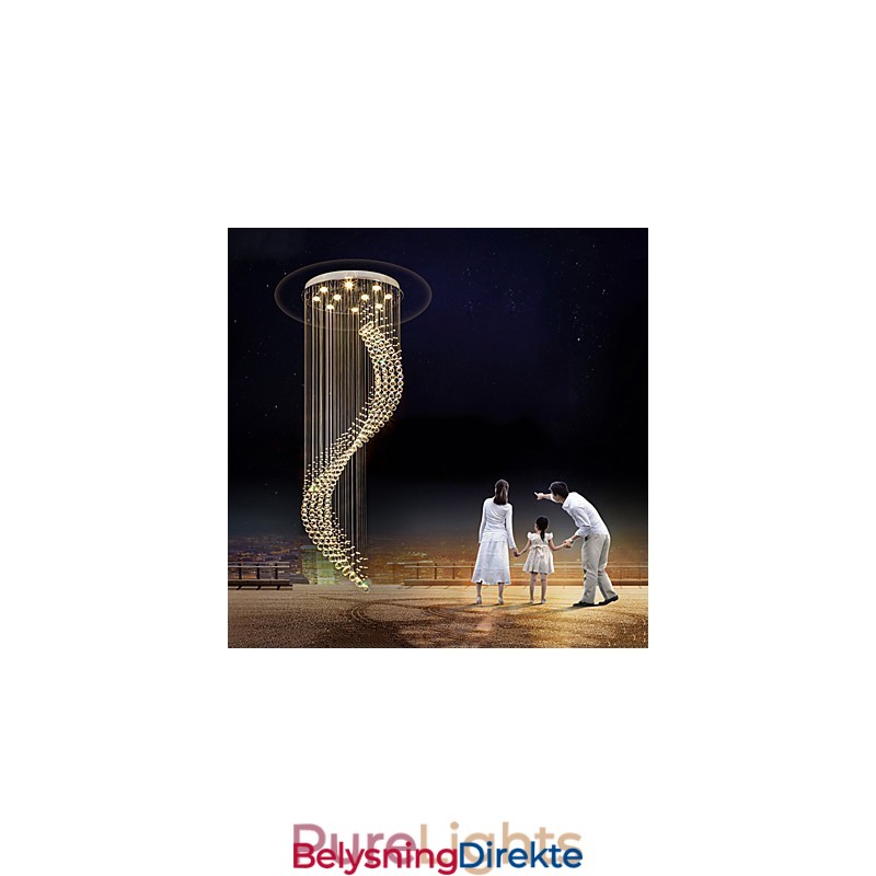 Moderne Krystall Takpendellampe Innendørs Lysekrone Hjem Hengende Belysning Lysekrone Lamper Armaturer 3W Varm Hvit Pære