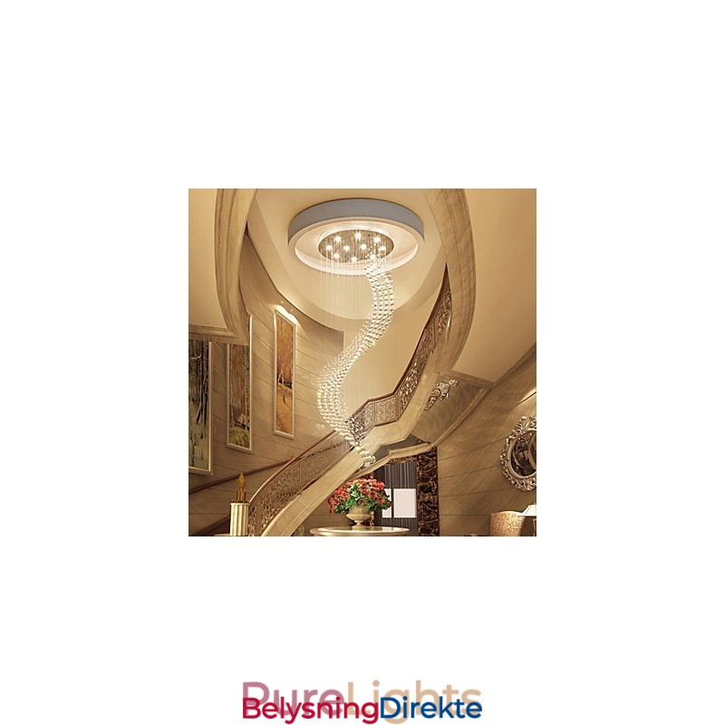 Moderne Krystall Takpendellampe Innendørs Lysekrone Hjem Hengende Belysning Lysekrone Lamper Armaturer 3W Varm Hvit Pære