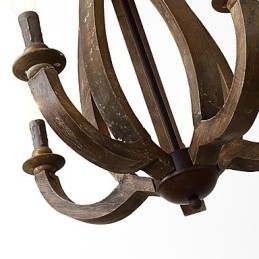 Vintage Maleri-Funksjon Mini-Stil Tre-Bambus Lysekronelampe Dekorer Pendellampe