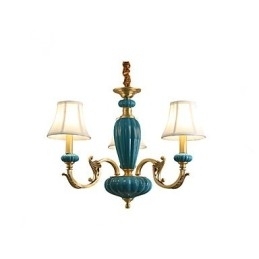 Dekorativ Lysekrone I Kobber, Jade, Op