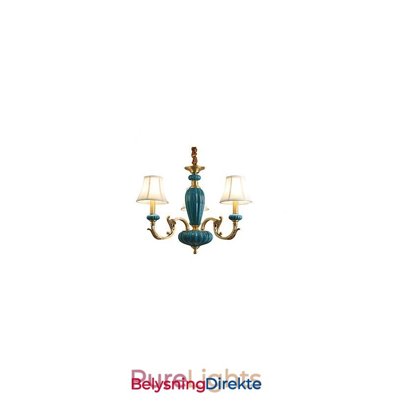 Dekorativ Lysekrone I Kobber, Jade, Op
