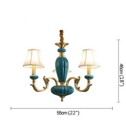 Dekorativ Lysekrone I Kobber, Jade, Op