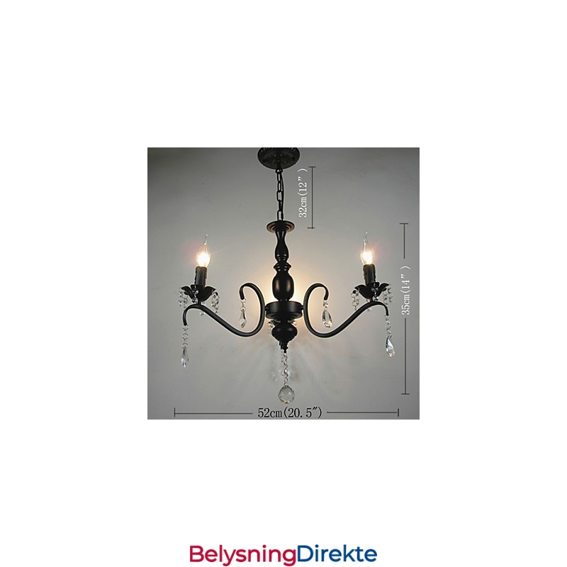 Krystalllysekrone I Europeisk Stil, Smijernslampe, Kreative Stearinlys Og Lanterner