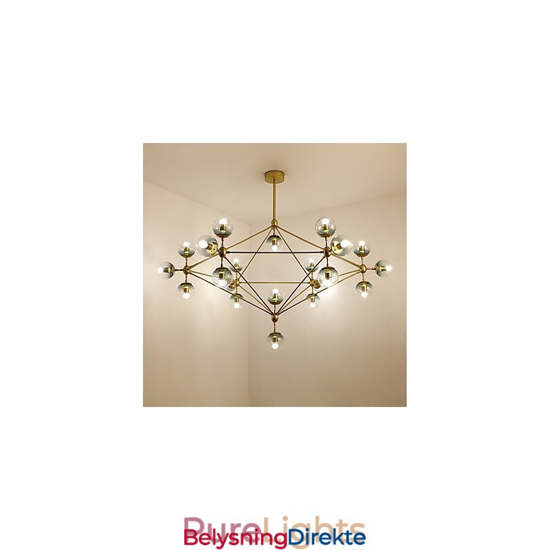 Twenty_One Light Postmodern Europeisk Stil Modo Metall Glass Pendellampe Foaje Dekorerer Industriell Lysekronelampe