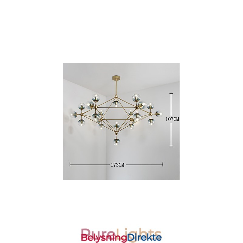 Twenty_One Light Postmodern Europeisk Stil Modo Metall Glass Pendellampe Foaje Dekorerer Industriell Lysekronelampe