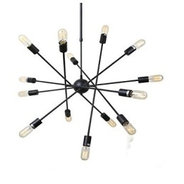 Rustikk Hyttemaling For Designere, Metall Innendørsbutikker, Lysekrone Med 2 Lyspærer