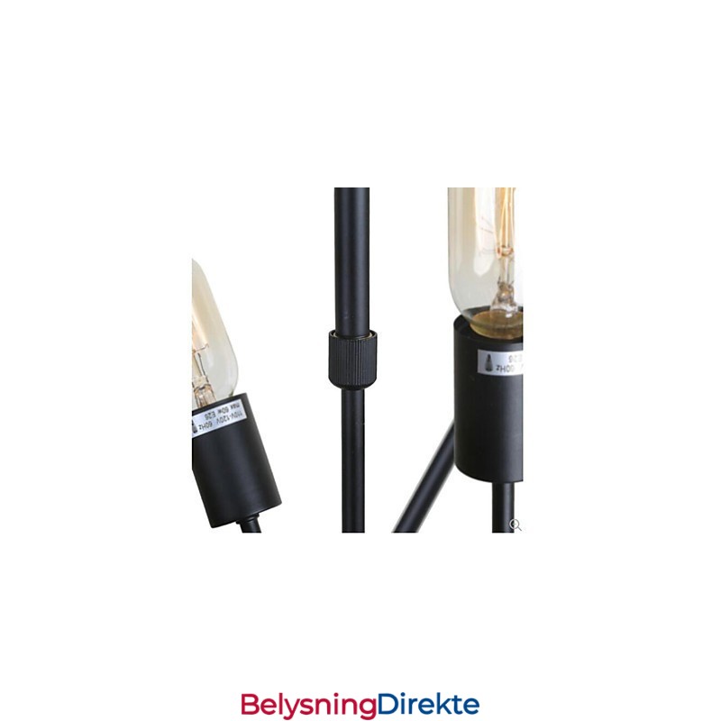 Rustikk Hyttemaling For Designere, Metall Innendørsbutikker, Lysekrone Med 2 Lyspærer