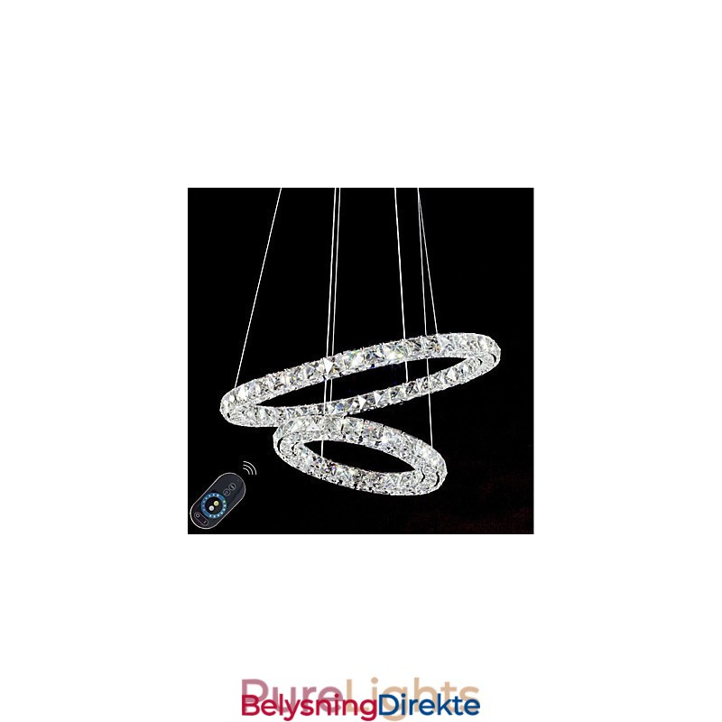 Krystalllysekronelys Innendørs Pendellampe Taklampe Lysarmaturer Dimmbar Med Fjernkontroll