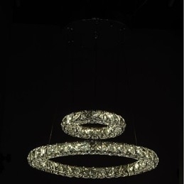 Krystalllysekronelys Innendørs Pendellampe Taklampe Lysarmaturer Dimmbar Med Fjernkontroll