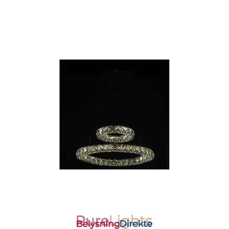 Krystalllysekronelys Innendørs Pendellampe Taklampe Lysarmaturer Dimmbar Med Fjernkontroll