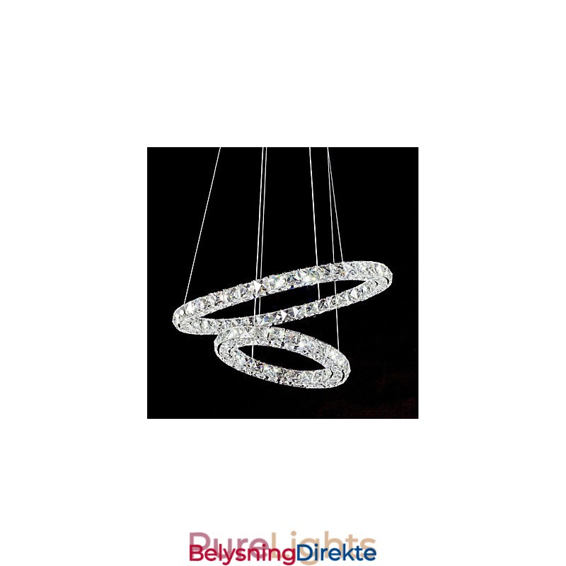 Krystalllysekronelys Innendørs Pendellampe Taklampe Lysarmaturer Dimmbar Med Fjernkontroll