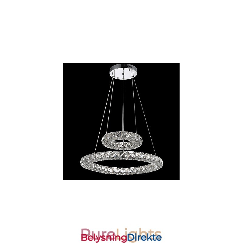 Krystalllysekronelys Innendørs Pendellampe Taklampe Lysarmaturer Dimmbar Med Fjernkontroll