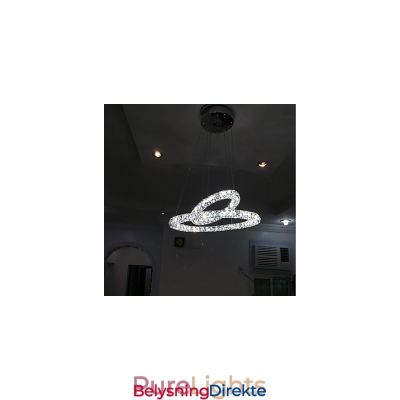 Krystalllysekronelys Innendørs Pendellampe Taklampe Lysarmaturer Dimmbar Med Fjernkontroll