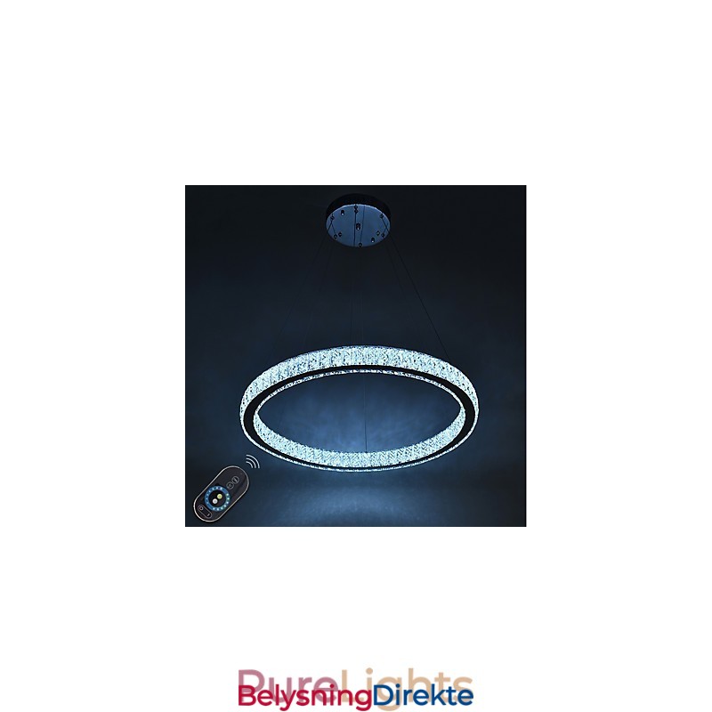 Dimmbar Ringformet Innendørs Taklampe Pendellampe Moderne Lysekronebelysning Lysekronelampe Med Fjernkontroll