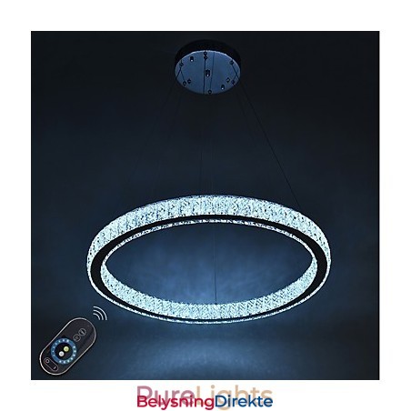 Dimmbar Ringformet Innendørs Taklampe Pendellampe Moderne Lysekronebelysning Lysekronelampe Med Fjernkontroll