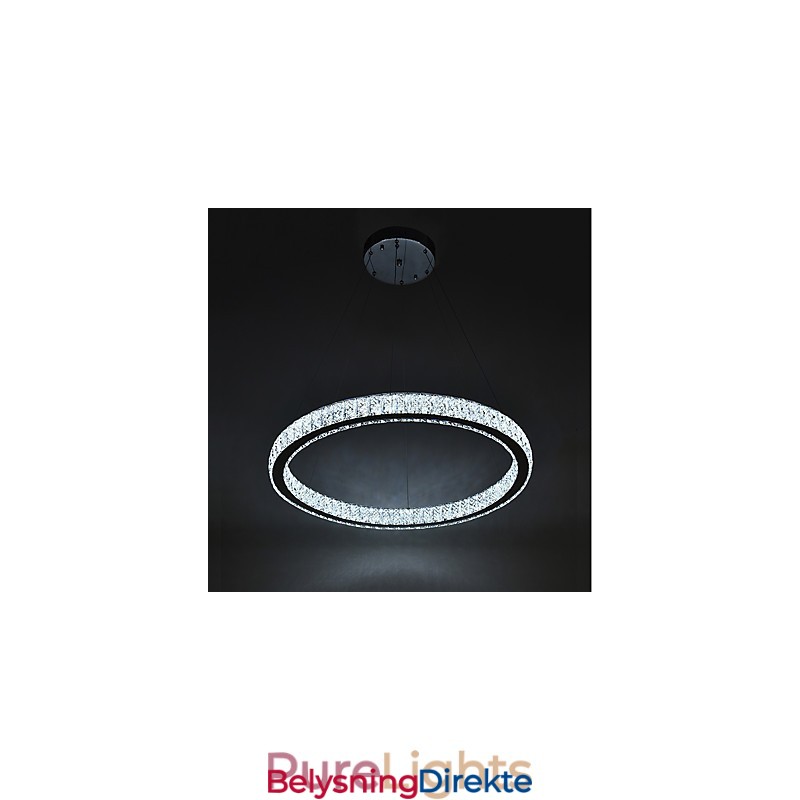 Dimmbar Ringformet Innendørs Taklampe Pendellampe Moderne Lysekronebelysning Lysekronelampe Med Fjernkontroll