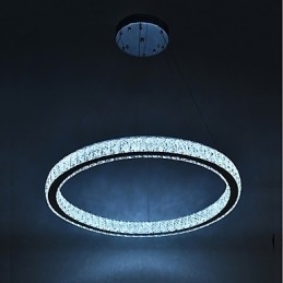 Dimmbar Ringformet Innendørs Taklampe Pendellampe Moderne Lysekronebelysning Lysekronelampe Med Fjernkontroll