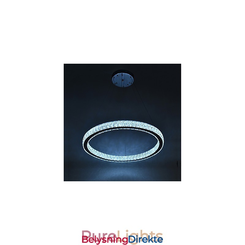 Dimmbar Ringformet Innendørs Taklampe Pendellampe Moderne Lysekronebelysning Lysekronelampe Med Fjernkontroll