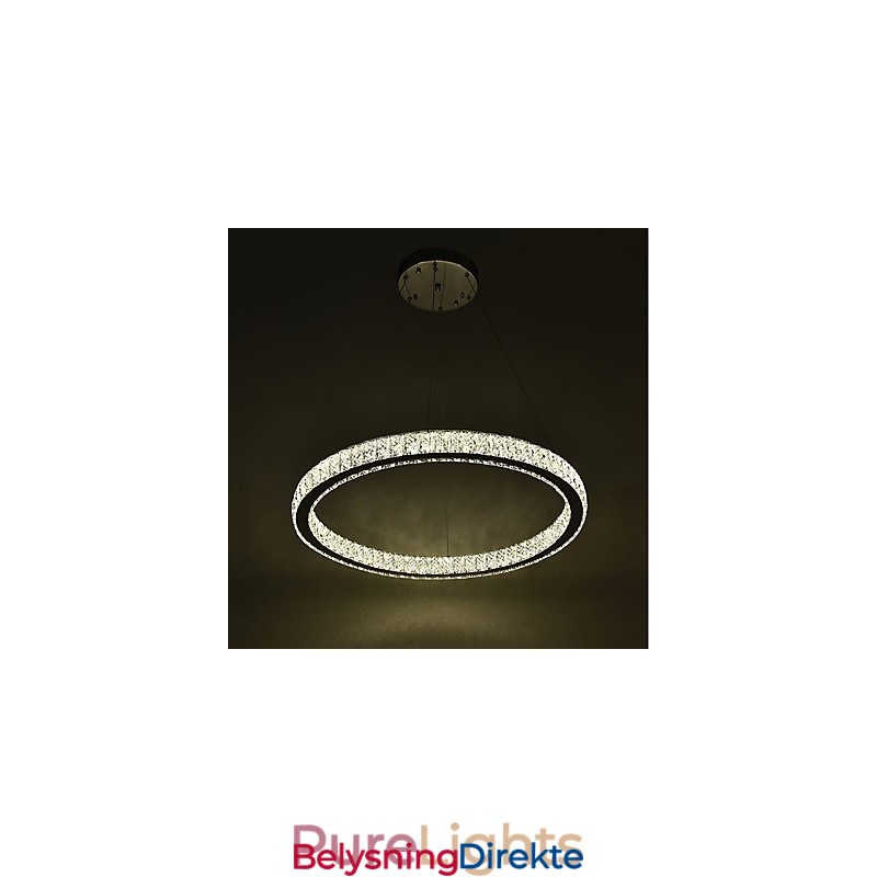 Dimmbar Ringformet Innendørs Taklampe Pendellampe Moderne Lysekronebelysning Lysekronelampe Med Fjernkontroll