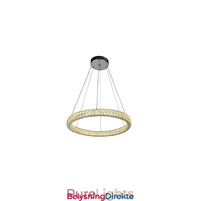 Dimmbar Ringformet Innendørs Taklampe Pendellampe Moderne Lysekronebelysning Lysekronelampe Med Fjernkontroll