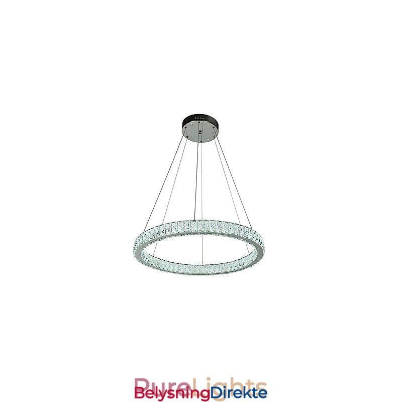 Dimmbar Ringformet Innendørs Taklampe Pendellampe Moderne Lysekronebelysning Lysekronelampe Med Fjernkontroll