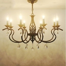 Krystalllysekrone I Europeisk Stil Spiselys Enkle Kreative Stearinlys Lamper Og Lanterner Nyhetsbelysning